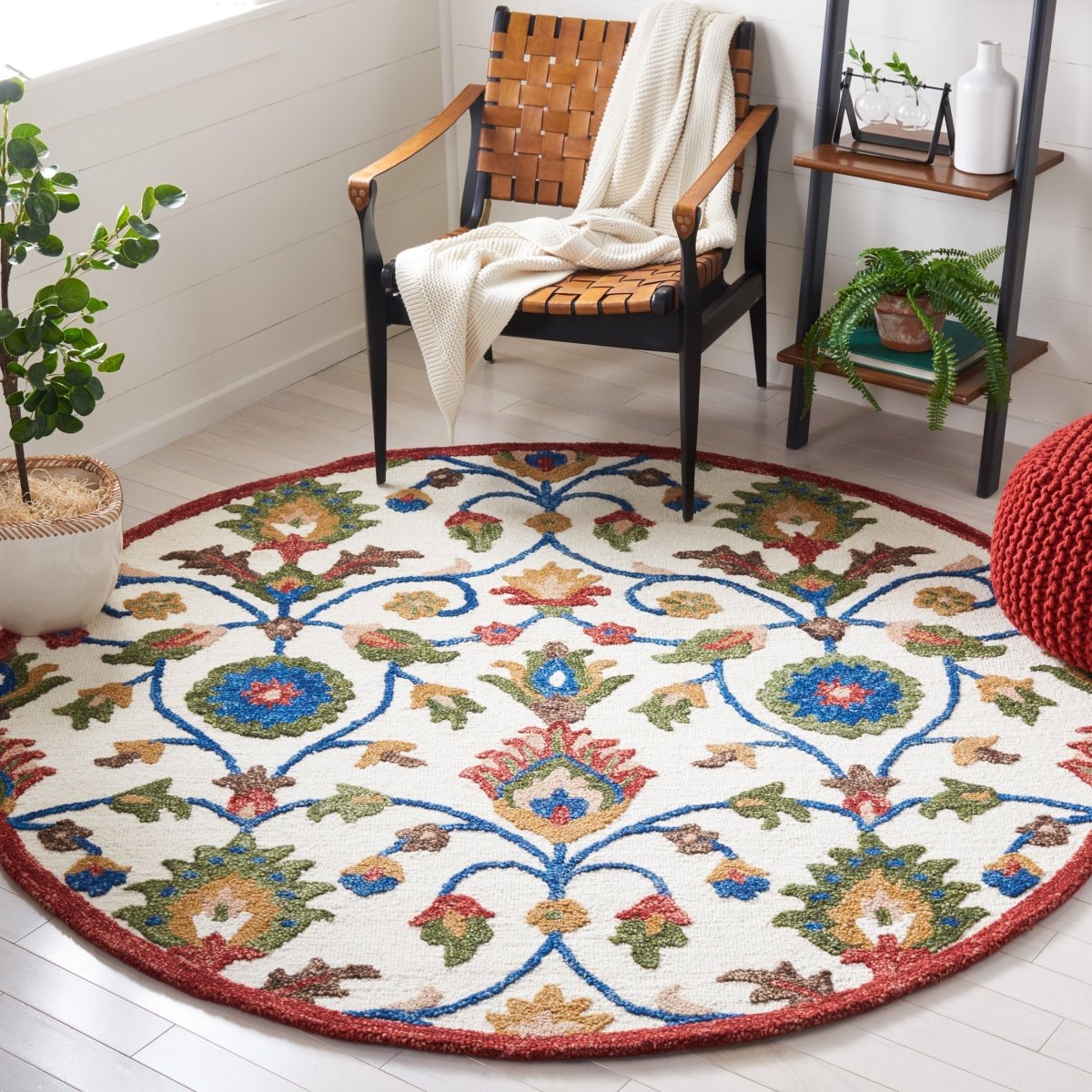 Safavieh Blossom Blm562A Ivory/Green Rug.