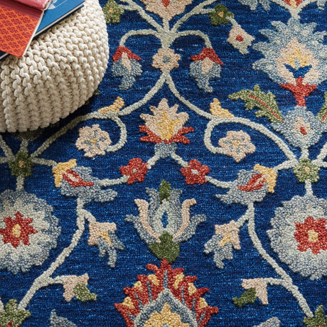 Safavieh Blossom Blm562M Blue/Rust Rug.