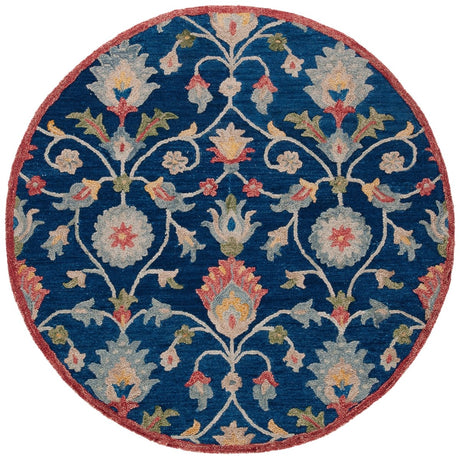 Safavieh Blossom Blm562M Blue/Rust Rug.