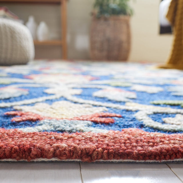 Safavieh Blossom Blm562M Blue/Rust Rug.