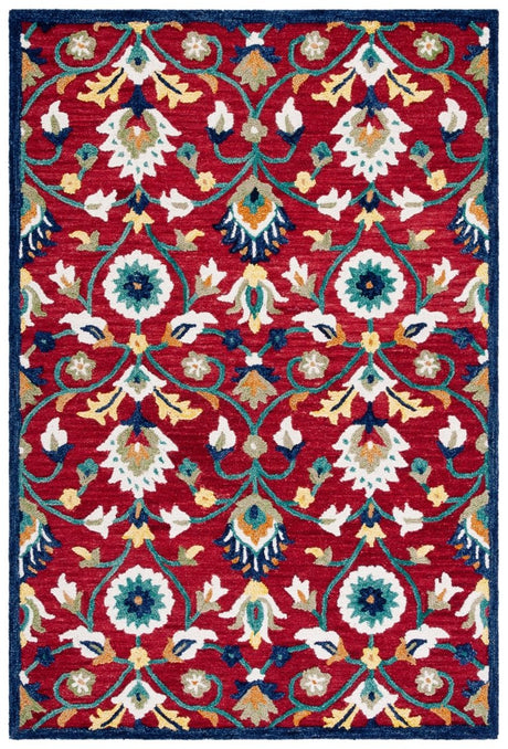 Safavieh Blossom Blm562Q Red/Ivory Rug.