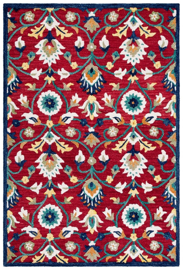 Safavieh Blossom Blm562Q Red/Ivory Rug.