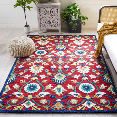 Safavieh Blossom Blm562Q Red/Ivory Rug.