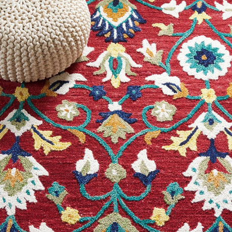 Safavieh Blossom Blm562Q Red/Ivory Rug.