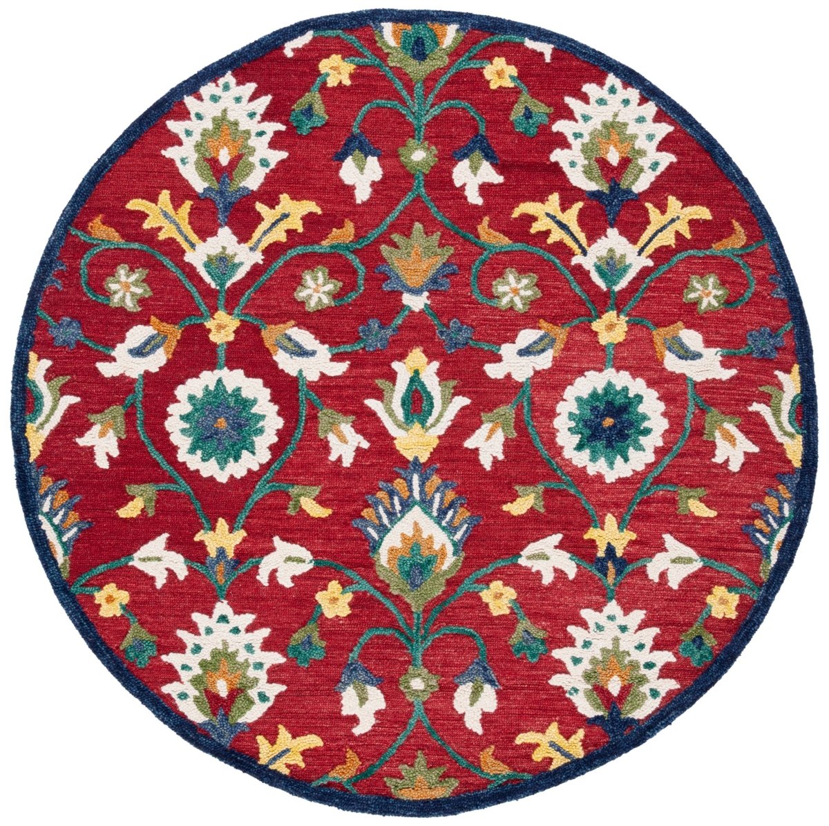 Safavieh Blossom Blm562Q Red/Ivory Rug.