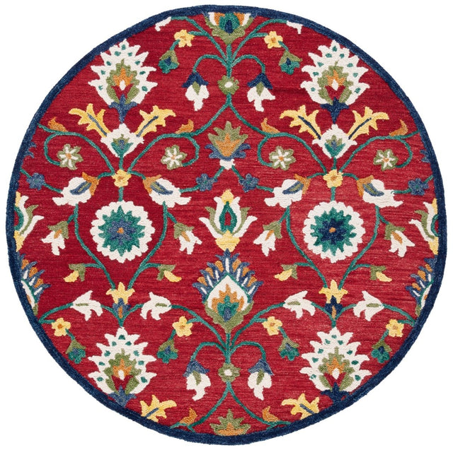 Safavieh Blossom Blm562Q Red/Ivory Rug.