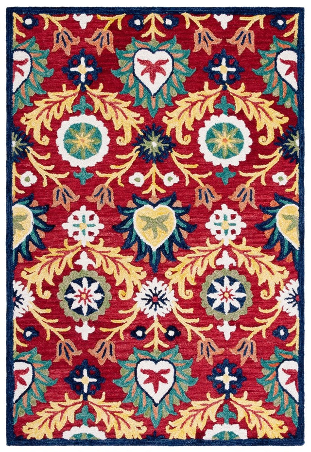 Safavieh Blossom Blm563D Red/Yellow Rug.