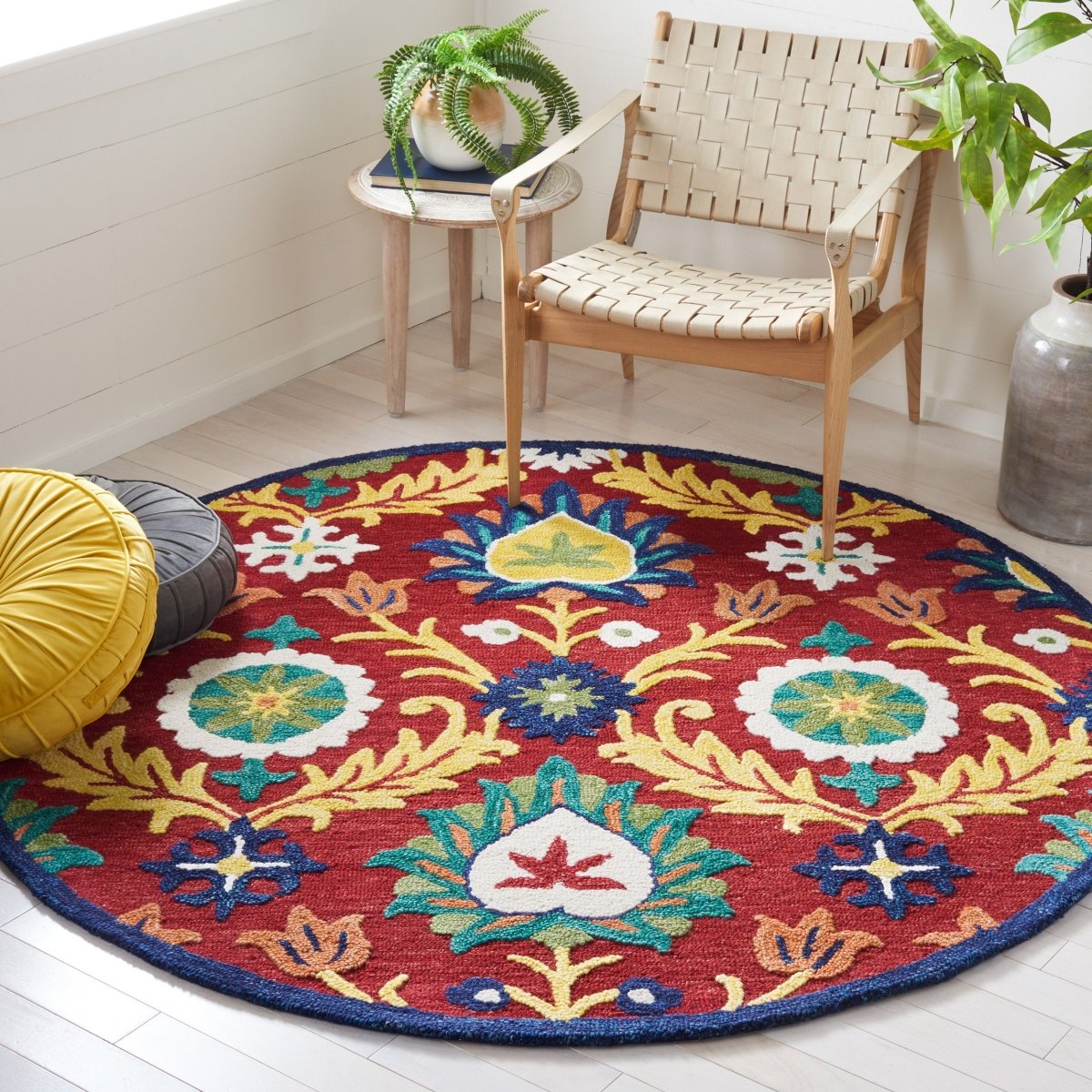 Safavieh Blossom Blm563D Red/Yellow Rug.
