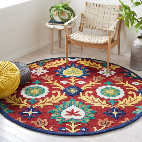Safavieh Blossom Blm563D Red/Yellow Rug.