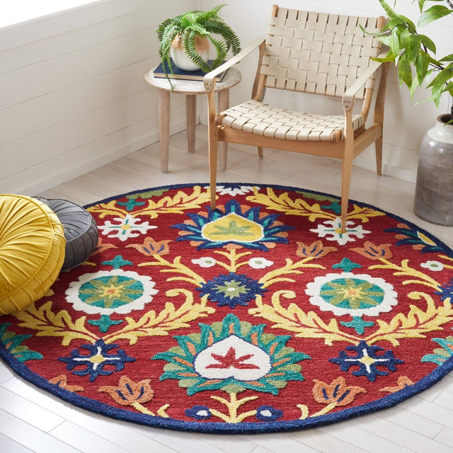 Safavieh Blossom Blm563D Red/Yellow Rug.