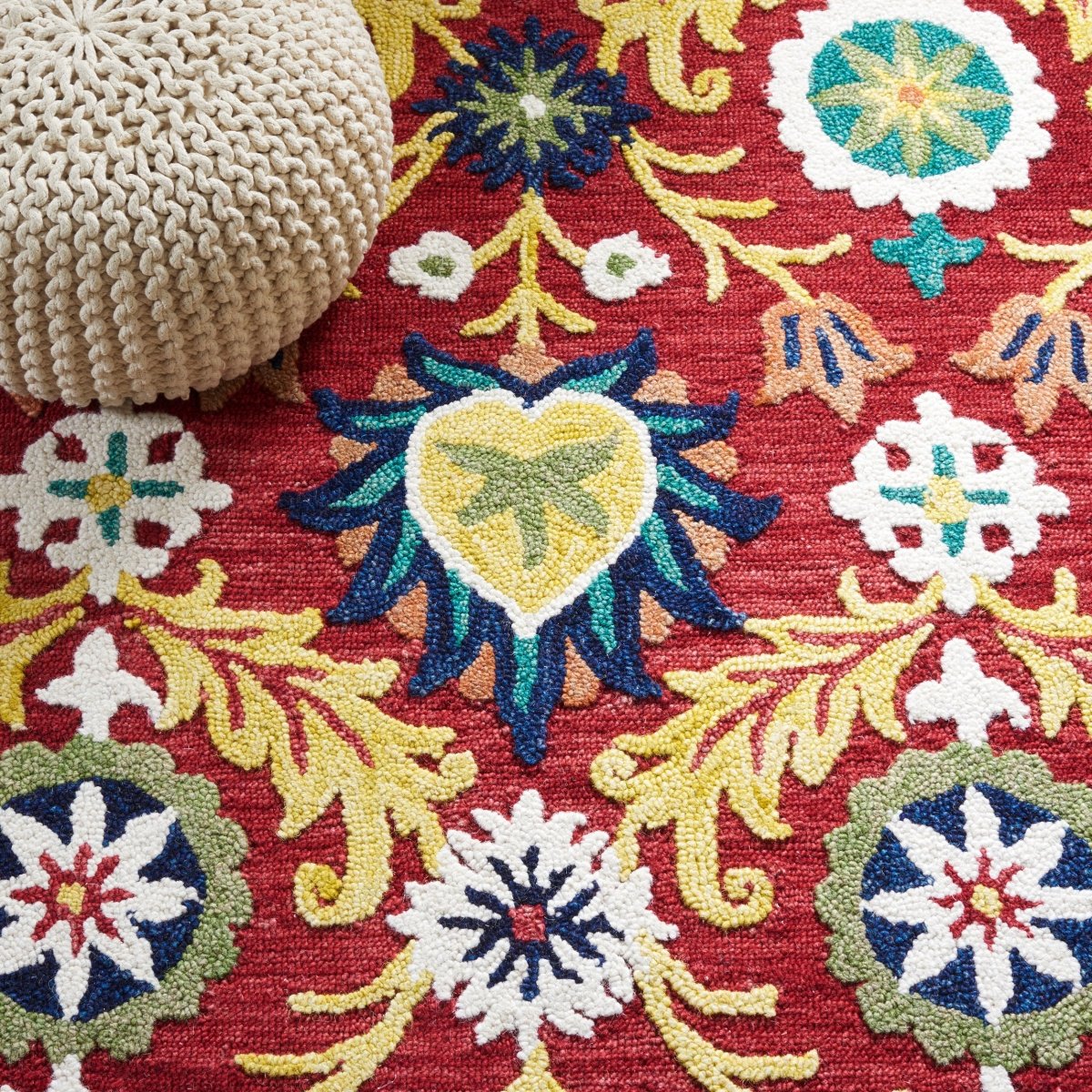 Safavieh Blossom Blm563D Red/Yellow Rug.