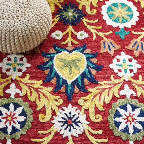 Safavieh Blossom Blm563D Red/Yellow Rug.