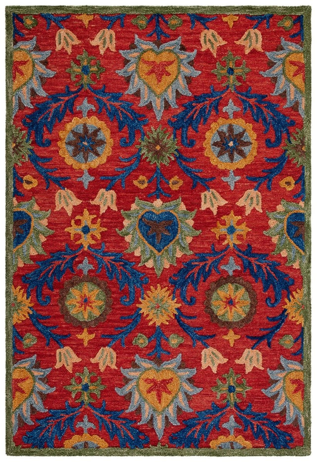 Safavieh Blossom Blm563Q Red/Blue Rug.