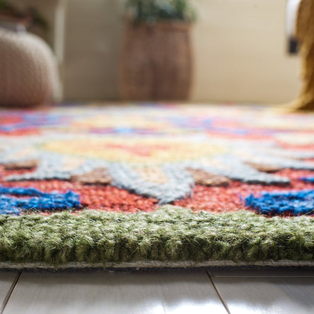 Safavieh Blossom Blm563Q Red/Blue Rug.