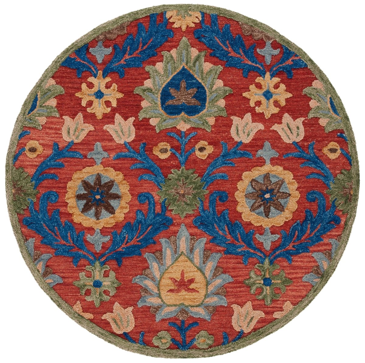 Safavieh Blossom Blm563Q Red/Blue Rug.