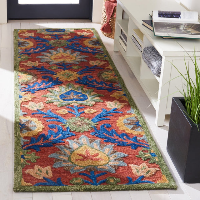 Safavieh Blossom Blm563Q Red/Blue Rug.