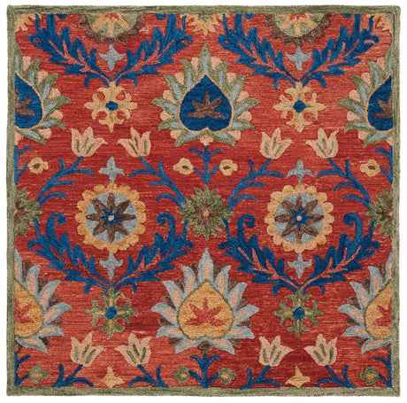 Safavieh Blossom Blm563Q Red/Blue Rug.