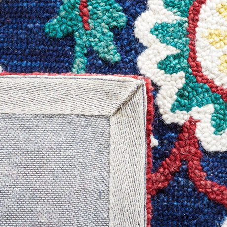 Safavieh Blossom Blm564N Navy/Red Rug.