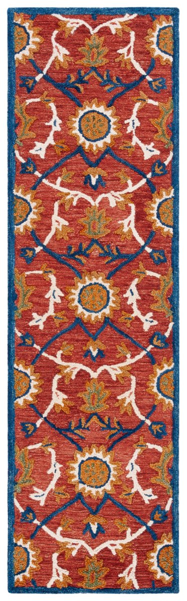 Safavieh Blossom Blm564P Rust/Blue Rug.