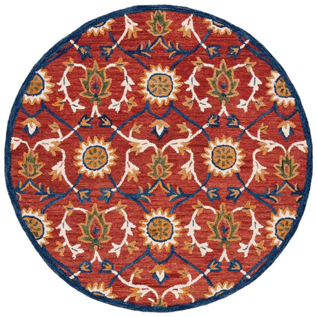 Safavieh Blossom Blm564P Rust/Blue Rug.