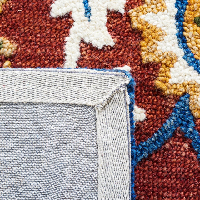 Safavieh Blossom Blm564P Rust/Blue Rug.