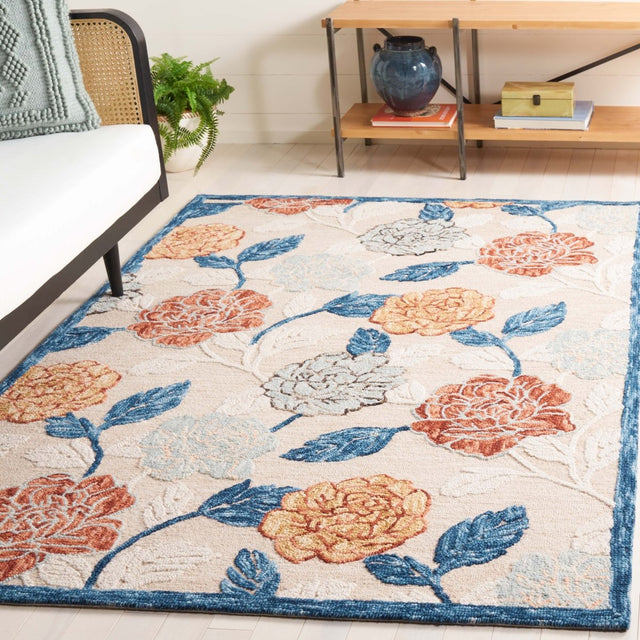 Safavieh Blossom Blm566B Beige/Red Rug.