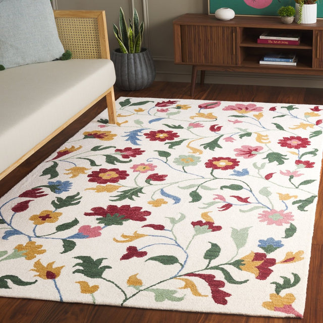 Safavieh Blossom Blm569A Ivory/Red Rug.