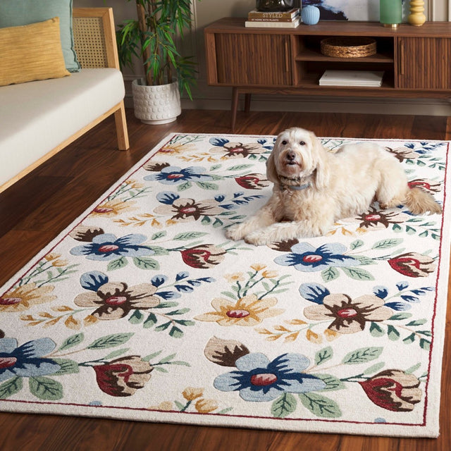 Safavieh Blossom Blm571A Ivory/Blue Rug.