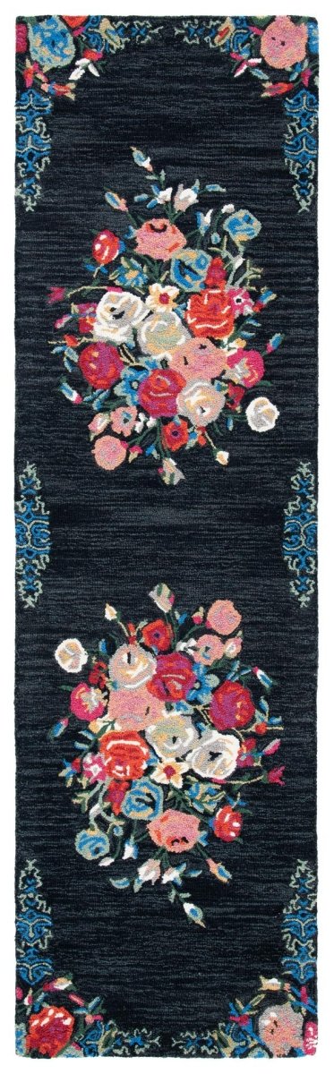 Safavieh Blossom Blm575Z Black/Pink Rugs.