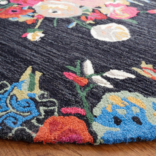 Safavieh Blossom Blm575Z Black/Pink Rugs.
