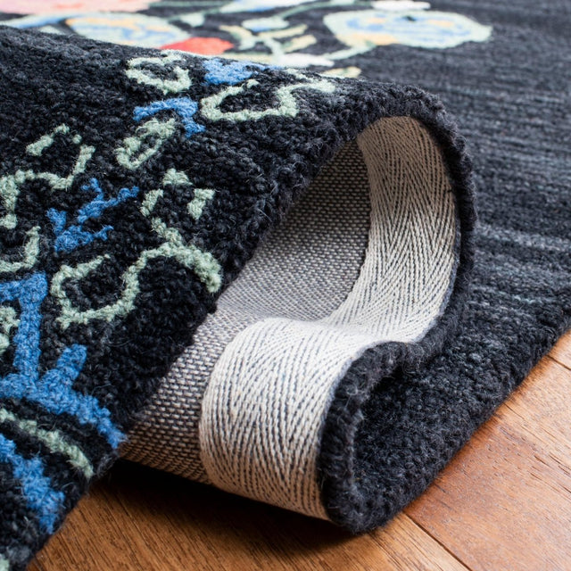 Safavieh Blossom Blm575Z Black/Pink Rugs.