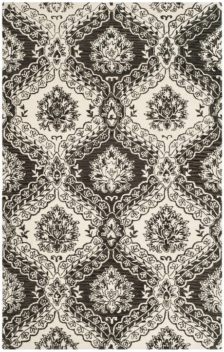 Safavieh Blossom Blm601H Charcoal / Ivory Rugs.