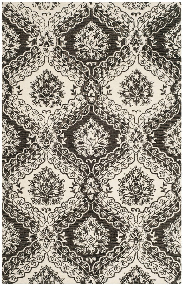 Safavieh Blossom Blm601H Charcoal / Ivory Rugs.