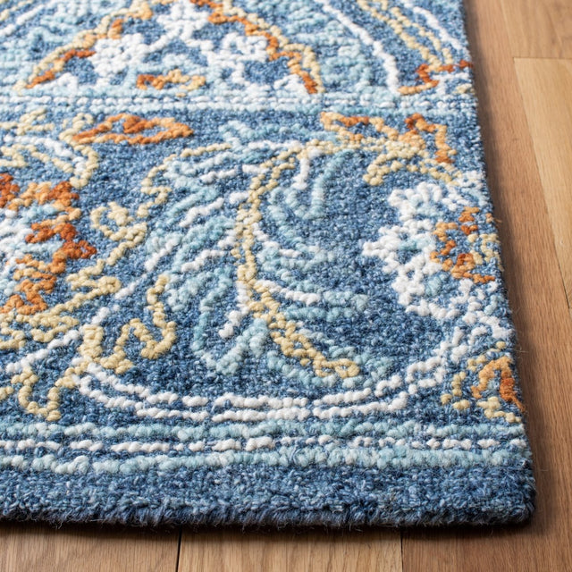 Safavieh Blossom Blm605N Navy/Yellow Rugs.