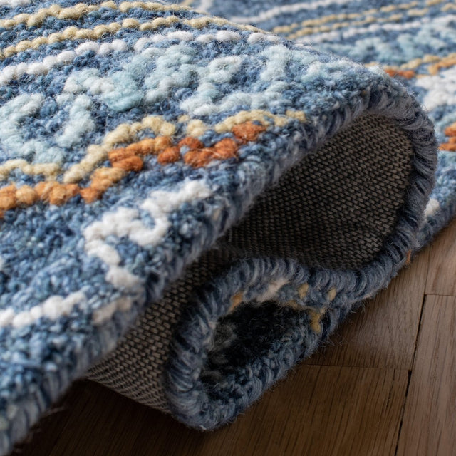 Safavieh Blossom Blm605N Navy/Yellow Rugs.