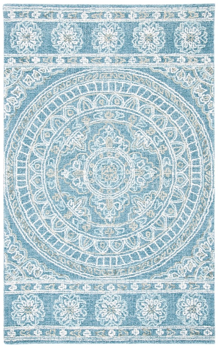 Safavieh Blossom Blm607M Blue/Ivory Rugs.