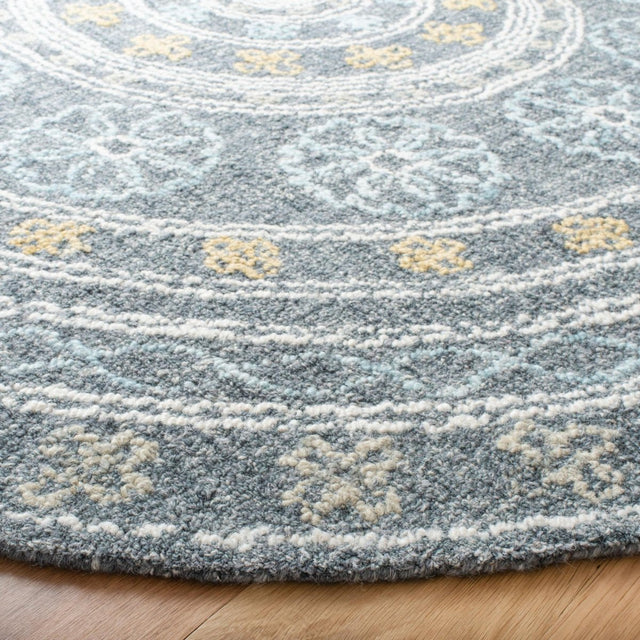 Safavieh Blossom Blm608H Charcoal/Yellow Rugs.