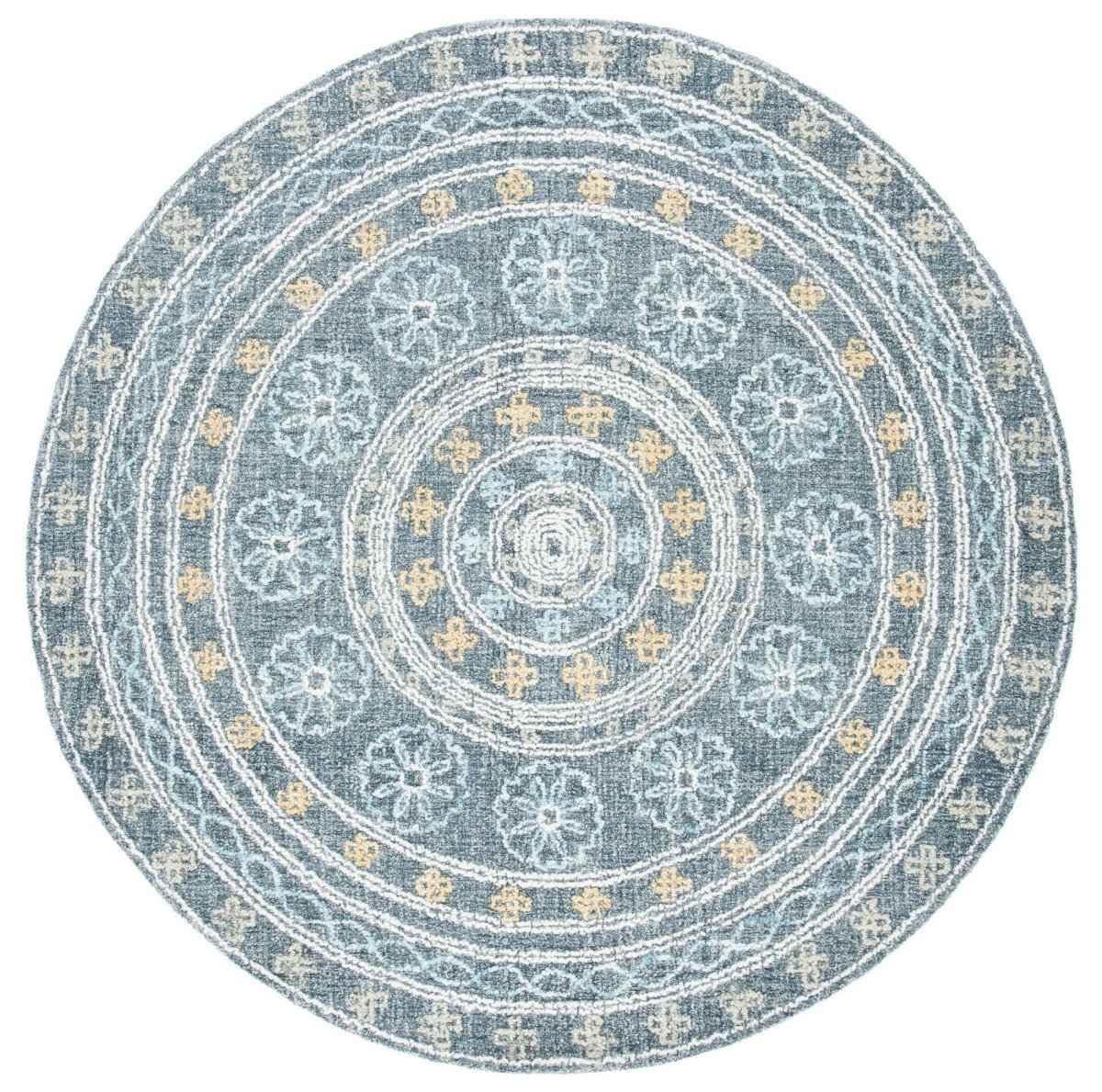 Safavieh Blossom Blm608H Charcoal/Yellow Rugs.