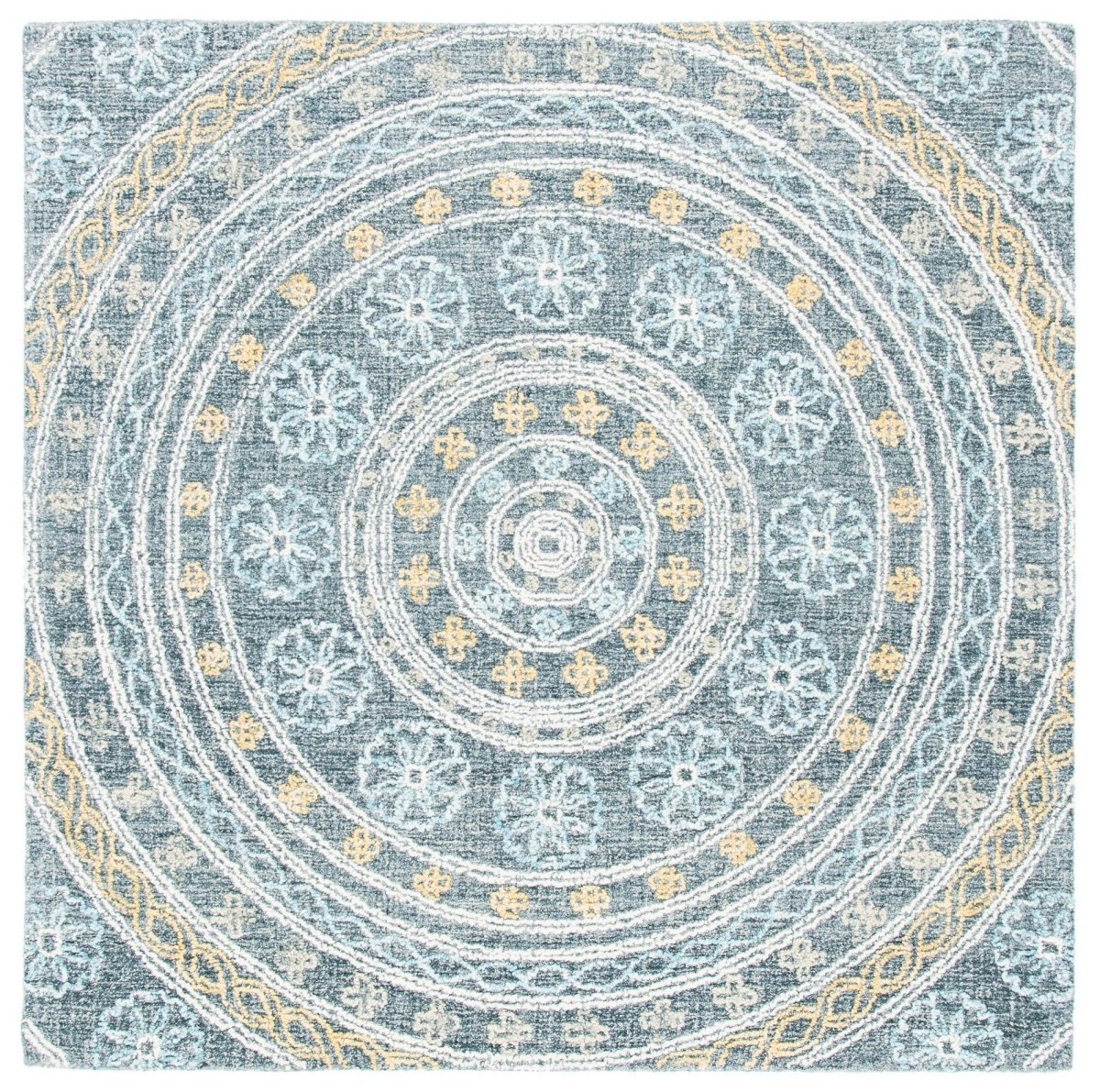 Safavieh Blossom Blm608H Charcoal/Yellow Rugs.