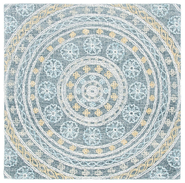 Safavieh Blossom Blm608H Charcoal/Yellow Rugs.