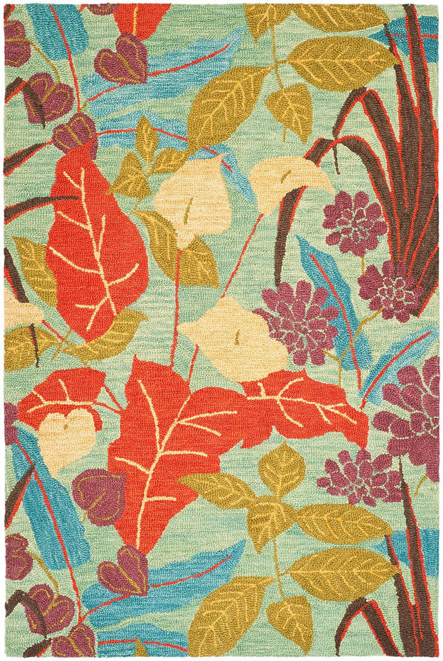 Safavieh Blossom Blm674A Blue / Multi Rugs.