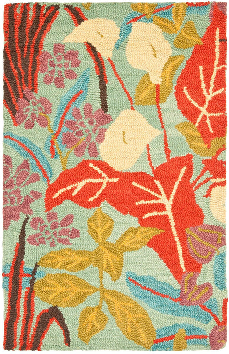 Safavieh Blossom Blm674A Blue / Multi Rugs.
