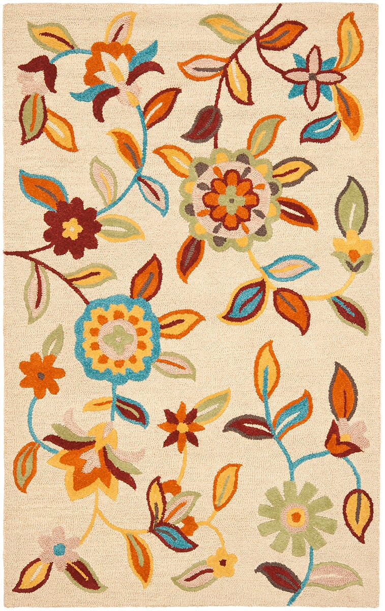 Safavieh Blossom Blm677A Beige / Multi Rugs.