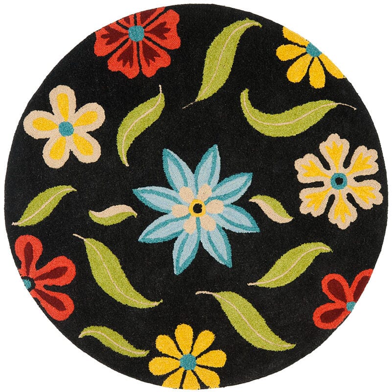 Safavieh Blossom Blm678B Black / Multi Rugs.