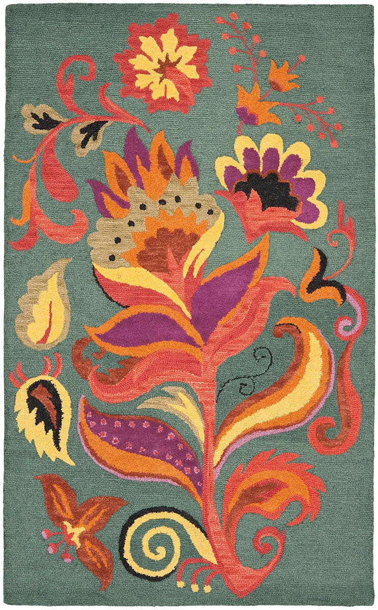 Safavieh Blossom Blm679A Blue / Multi Rugs.