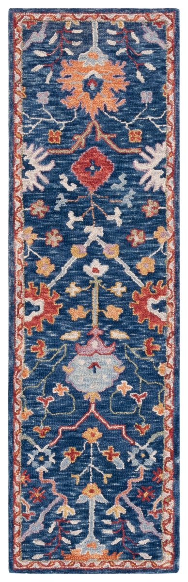 Safavieh Blossom Blm686M Blue/Red Rug.