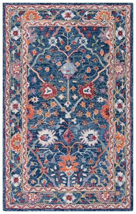 Safavieh Blossom Blm686M Blue/Red Rug.