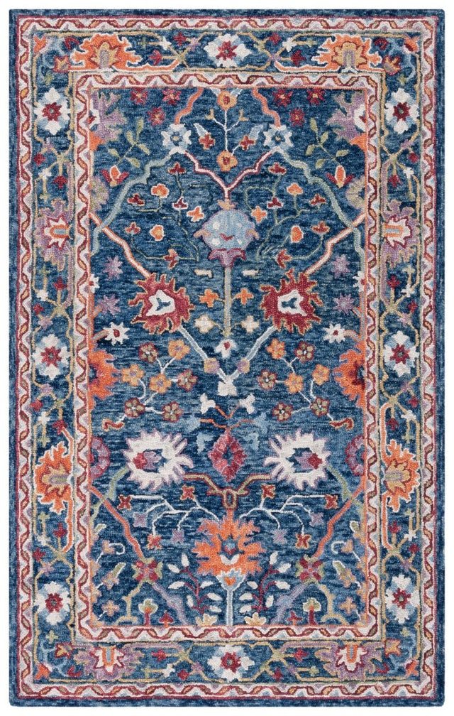 Safavieh Blossom Blm686M Blue/Red Rug.