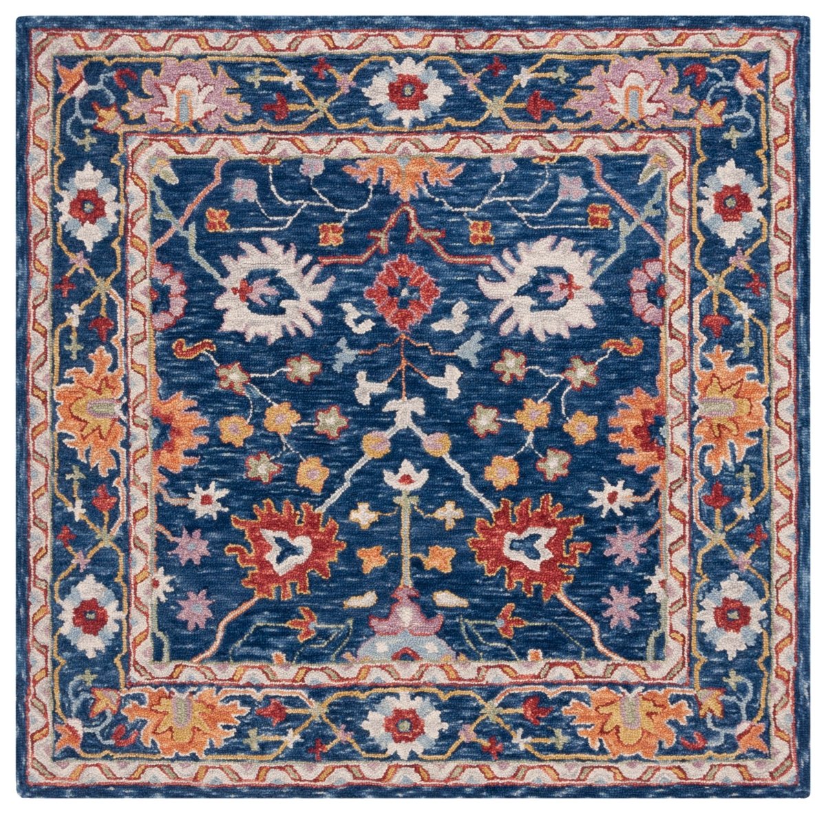 Safavieh Blossom Blm686M Blue/Red Rug.