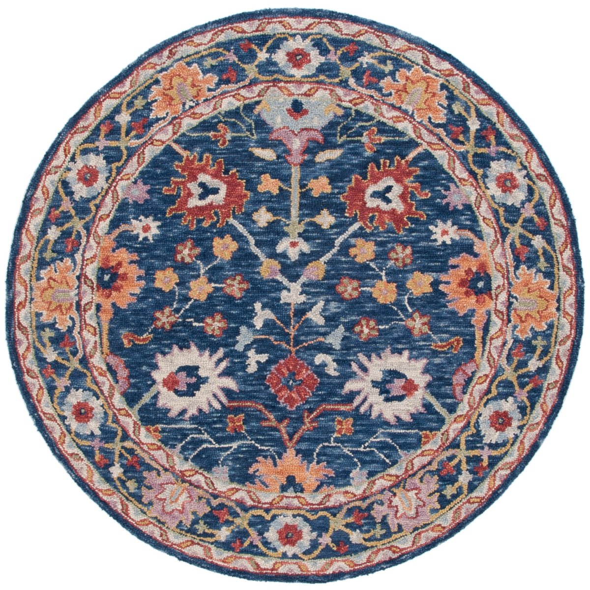 Safavieh Blossom Blm686M Blue/Red Rug.